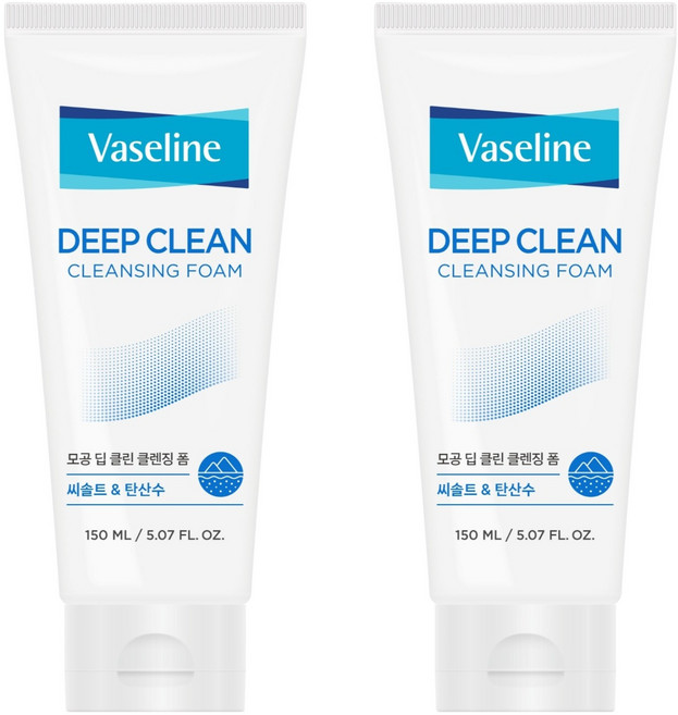 애경바세린 딥클린 클렌징 폼, 2개, 150ml