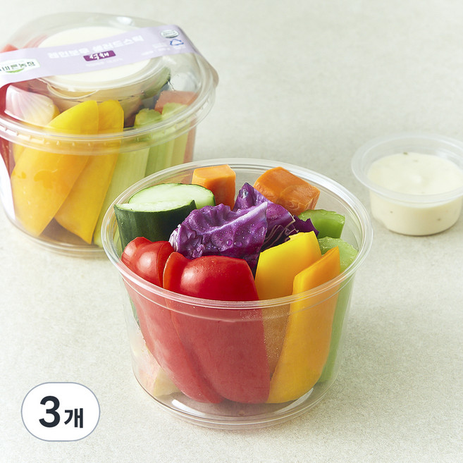 All바른농장 레인보우 샐러드스틱 적채, 300g, 3개