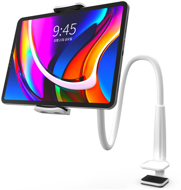 구스페리 침대 태블릿 휴대폰 거치대 75cm, 1개, 화이트