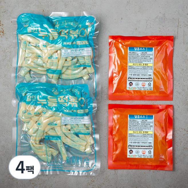 오분떡볶이 납작 달콤 소스, 370g, 4팩