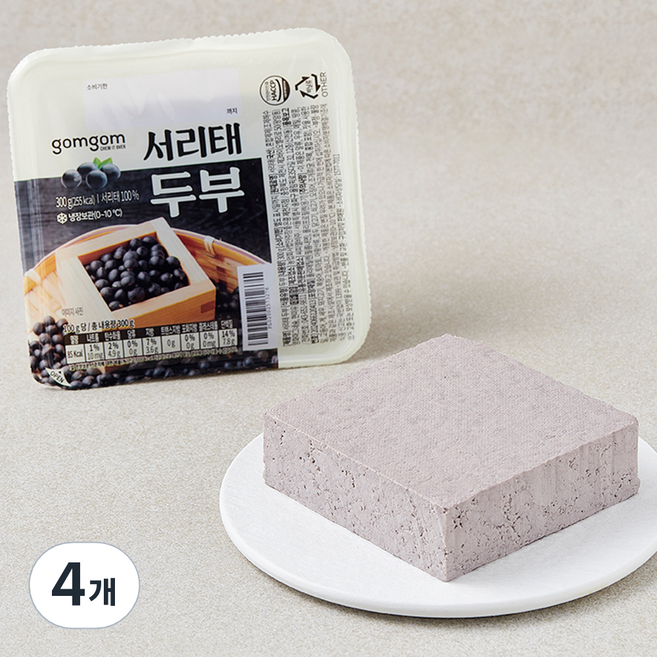곰곰 서리태 두부, 300g, 4개