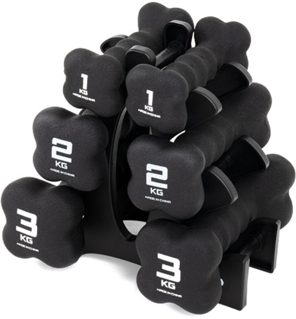 프로스펙스 네오프렌 아령 세트, 12kg, 1세트