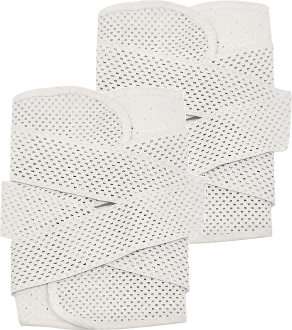 第四代半月板護膝/健身運動護膝/髕骨護膝 輕薄可調節, 白色, 2個