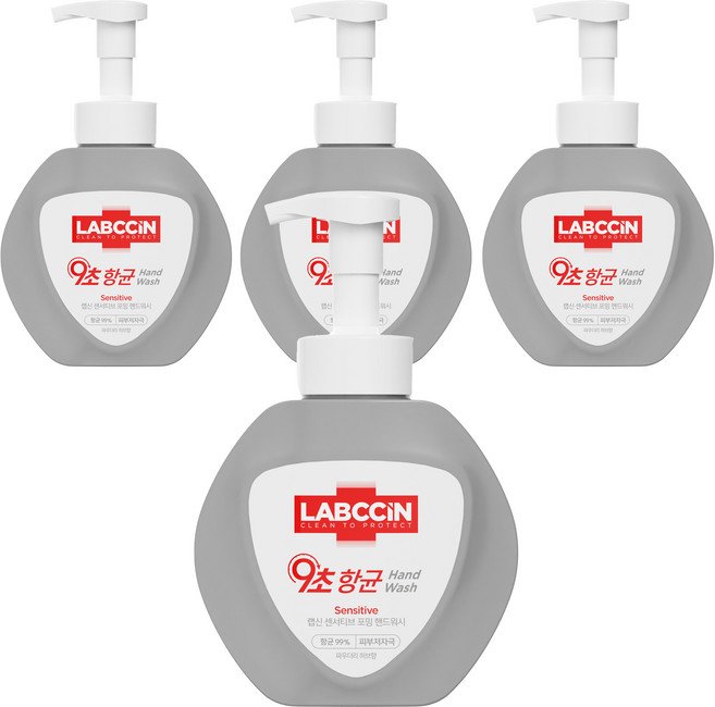 랩신 센서티브 포밍 핸드워시 파우더리 허브향, 500ml, 4개