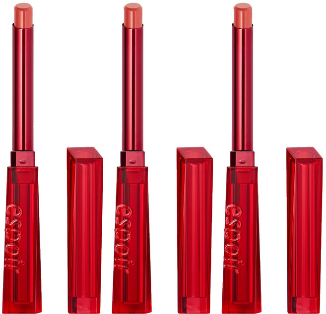 에스쁘아 더슬릭 립스틱 크림매트, 4호 이브, 0.9g, 3개