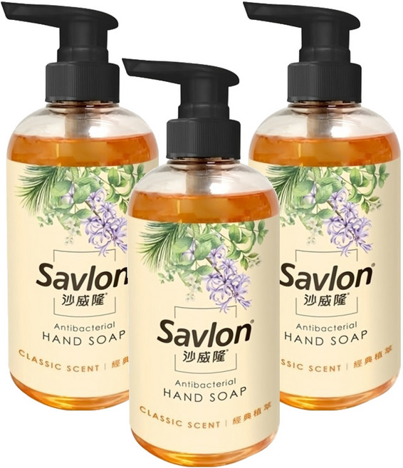 Savlon 沙威隆 抗菌洗手露 經典植萃, 500ml, 3瓶