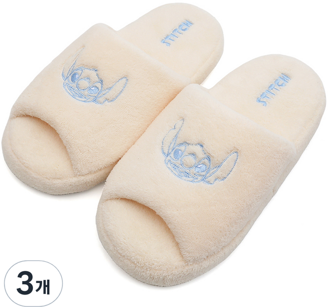 디즈니 AD 스티치 페이스 거실화, 버터, 3개