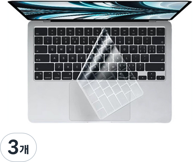 anyclear 2024年 MacBook Pro 14 M4 彩色鍵盤膜 TPU 材質 A3112, 透明, 3個