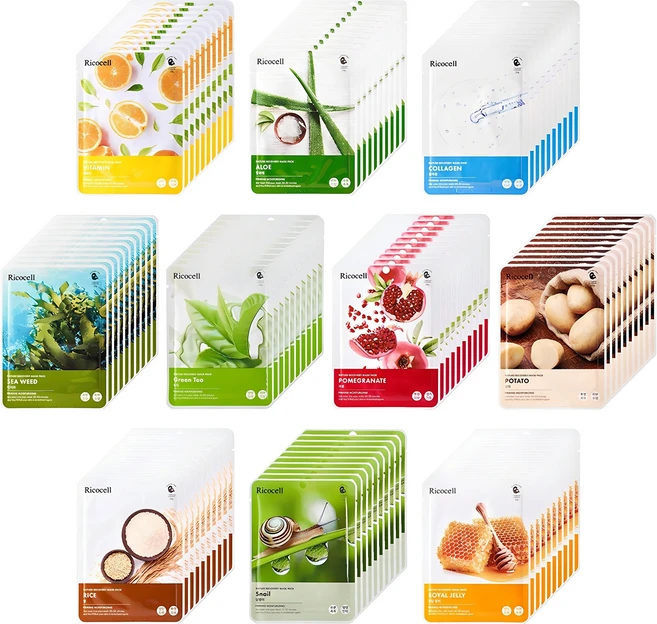 리코셀 네이처리커버리 마스크팩 1번 세트, 100개입, 1개 - 쿠팡