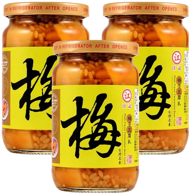 江記 元氣梅子豆腐乳, 380g, 3罐