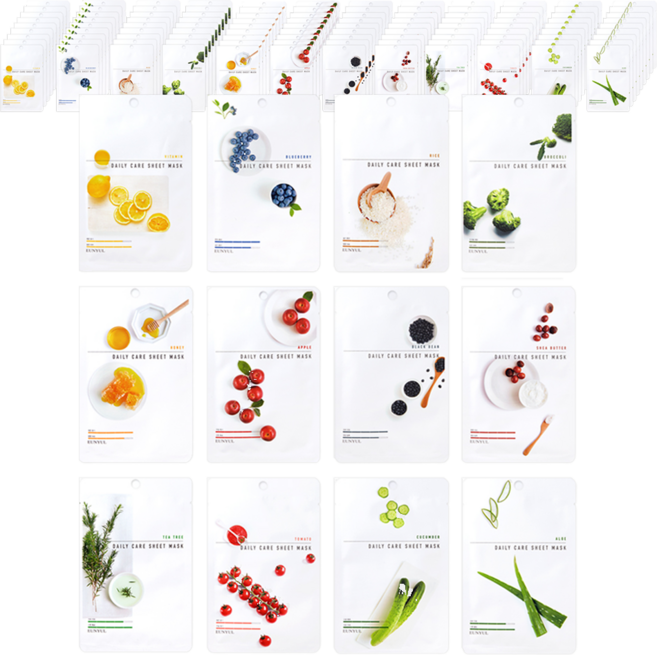 은율 데일리 케어 시트 마스크 12종 x 2p, 24개입, 5개
