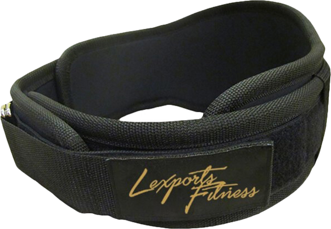 Lexports Fitness 勵動風潮 專業重訓健美腰帶 雙層強硬型, 時尚黑, 1個