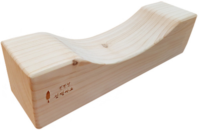 친환경편백아트 프리미엄 편백 통원목 사각목침 중, 혼합색상, 1개