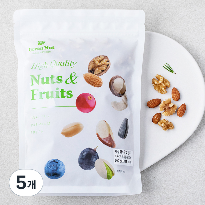 그린너트 듀엣견과, 500g, 5개