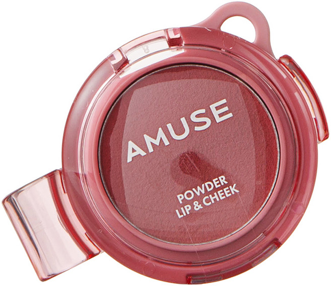 Amuse Makeup 蜜粉唇頰兩用餅 4g, 07 玫瑰女孩, 1個