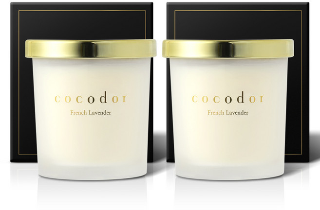 코코도르 소이캔들 스몰자, 프렌치라벤더, 130g, 2개