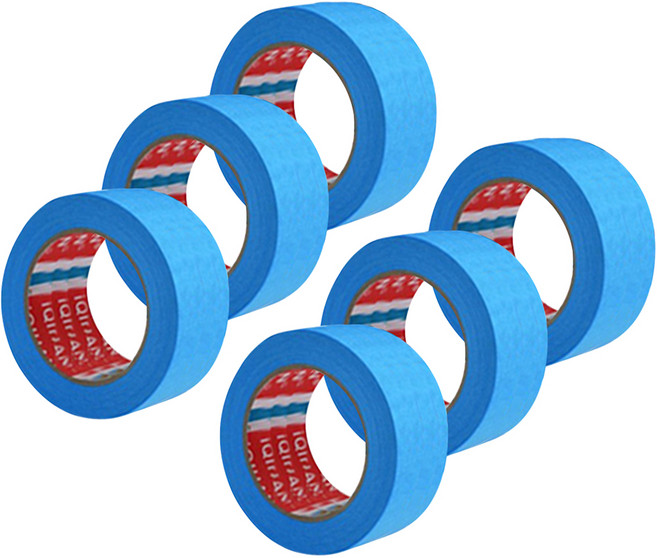 다다 칼라 마스킹 종이테이프 30mm x 15m, 블루, 6개