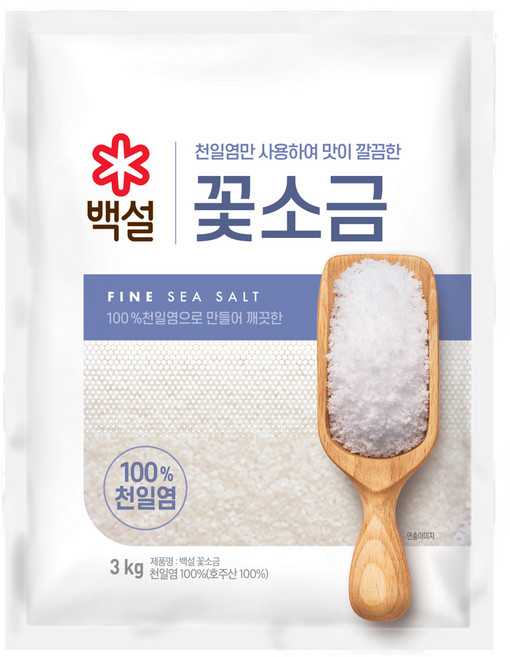 CJ제일제당 백설 꽃소금, 3kg, 1개