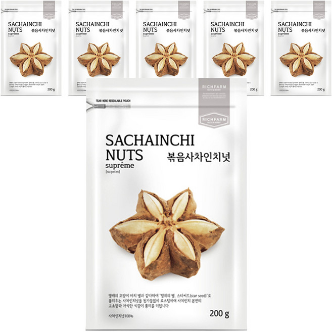 리치팜너트 볶음 사차인치넛, 200g, 6개
