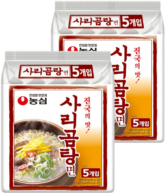 농심 사리곰탕면 110g, 10개