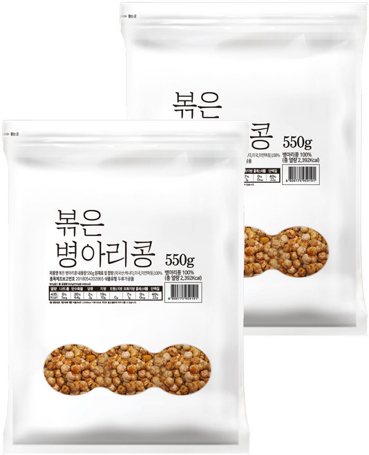 대구농산 볶은 병아리콩 봉, 550g, 2개