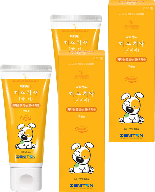 제니튼 닥터제니 베이비 치약, 60g, 2개