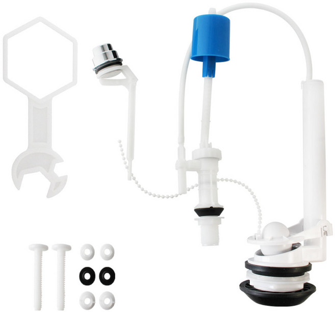 JWON 투피스 양변기 부속 측면 버튼형 + 조립공구 세트, 혼합색상