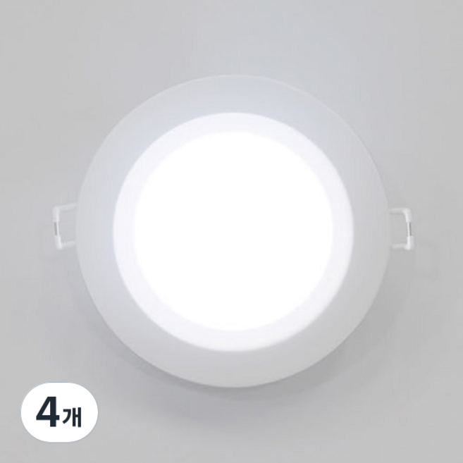 KUMHO Beongaepyo Wonha LED 崁燈 12W 10.16cm, 4個, 白色(燈具), 白光(燈泡)