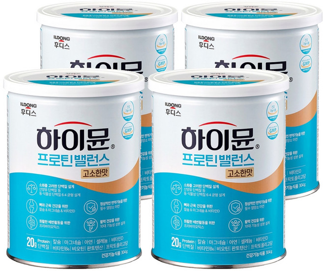일동후디스 하이뮨 프로틴 밸런스 고소한맛, 304g, 4개