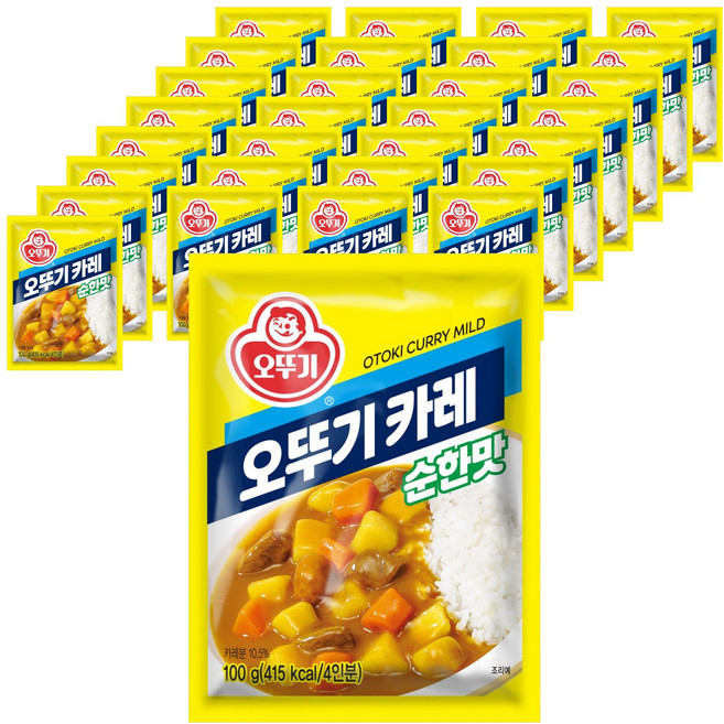 오뚜기 카레 순한맛, 100g, 40개