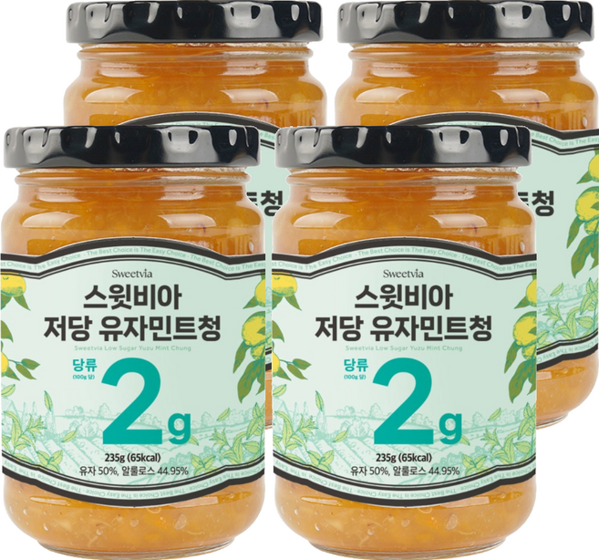 스윗비아 저당 유자민트청, 235g, 1개입, 4개