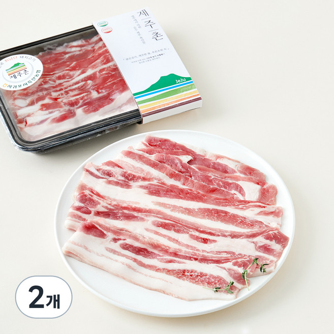 제주촌 한돈 삼겹살 구이용 (냉장), 500g, 2개
