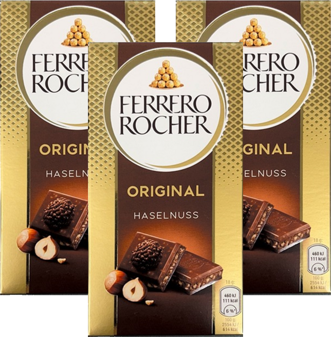 페레로로쉐 오리지널 헤이즐넛 밀크 초콜릿, 90g, 3개