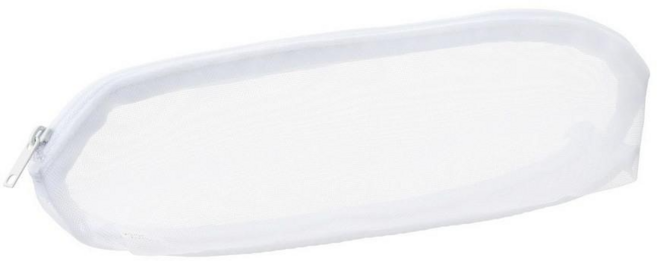 MUJI 無印良品 側邊網眼牙刷收納袋, 白色