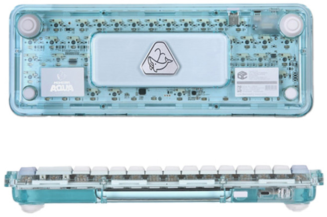 몬스타기어 아쿠아67 유무선 텐키리스 블루투스 키보드, 스카이블루, AQUA67, 제조사축