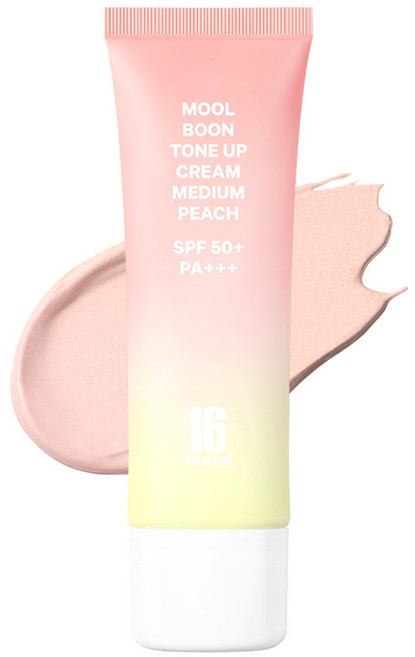 16브랜드 물분 톤업 크림 SPF50 PA+++ 50ml, 미디엄피치, 1개