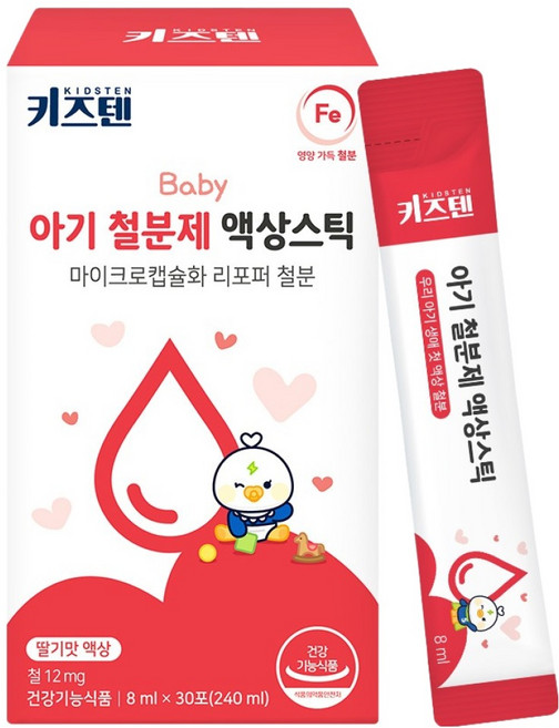 키즈텐 아기 철분제 액상스틱, 240ml, 1개