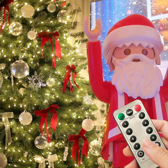 이플린 지네전구 촘촘간격 크리스마스 트리 조명 USB타입 + 무선리모컨 1000구, 따뜻한 전구색, 1개