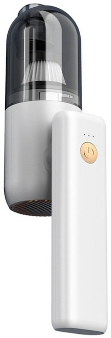 無品牌 7.5W 迷你無線摺疊 吸塵器 扁吸嘴 毛吸嘴 充電線 白色