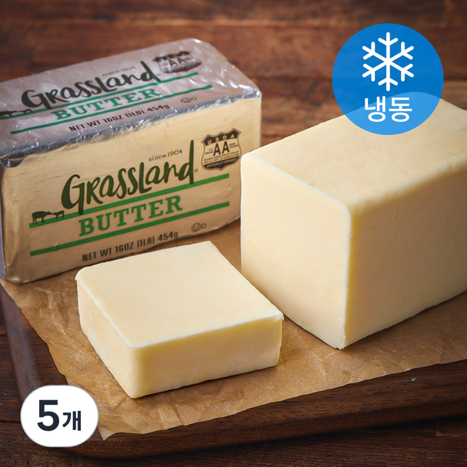 그라스랜드 버터 (냉동), 454g, 5개