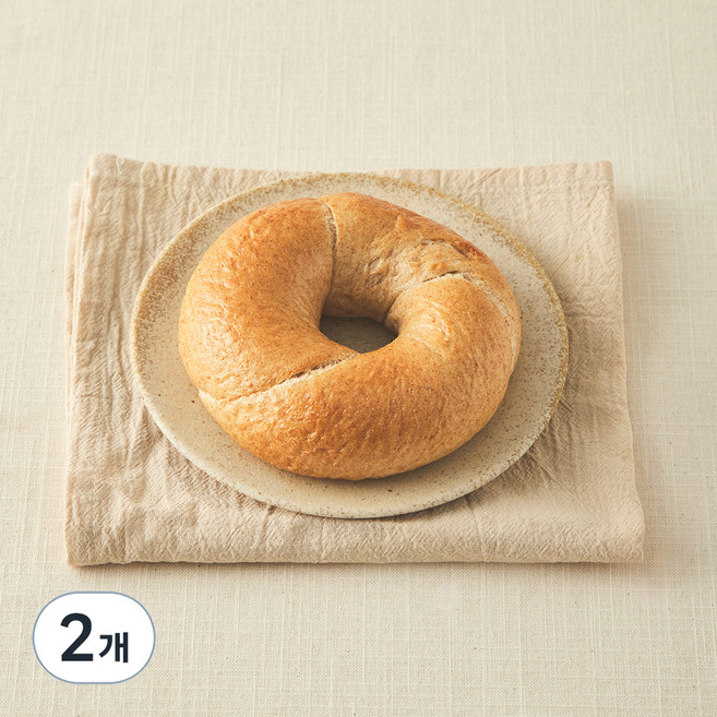 훕훕베이글 유기농 인증 통밀 베이글, 115g, 1개입, 2개