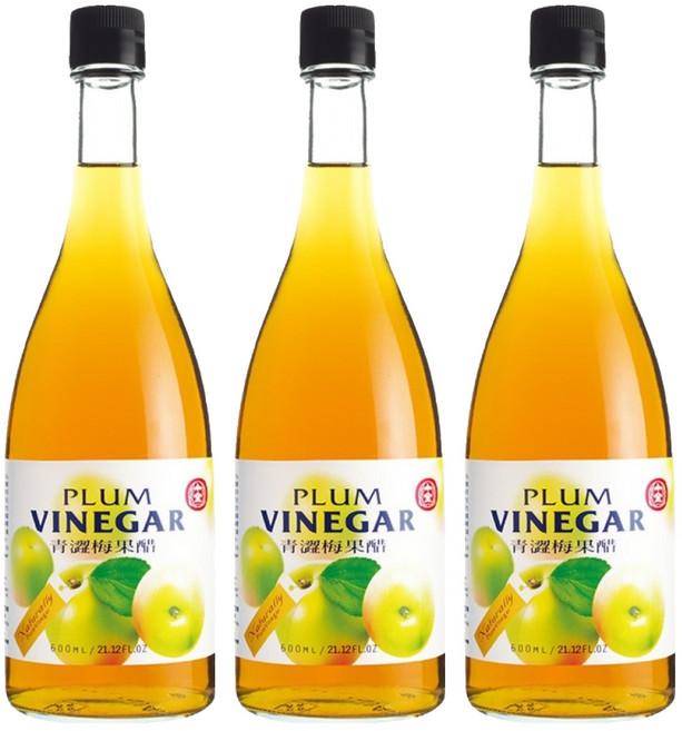 十全 青澀梅果醋, 600ml, 3瓶
