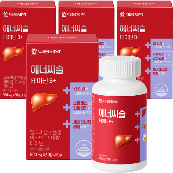 대웅제약 에너씨슬 테아닌 B+ 48g, 60정, 4개