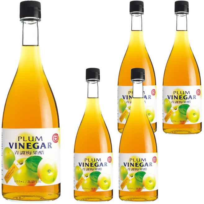 十全 青澀梅果醋, 600ml, 5瓶