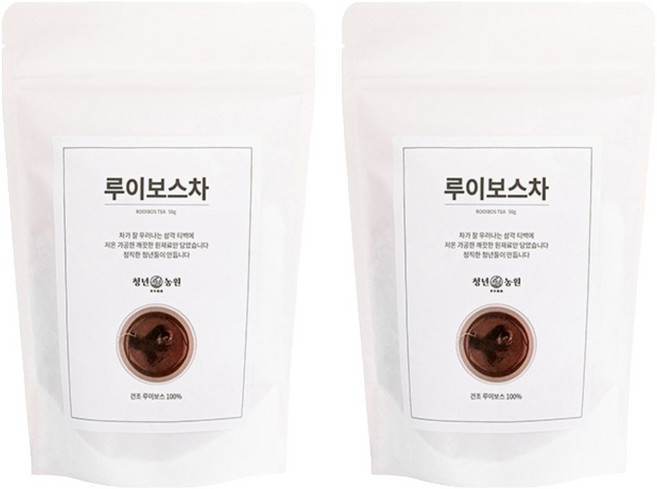 청년농원 저온가공 루이보스차 삼각티백, 1g, 50개입, 2개
