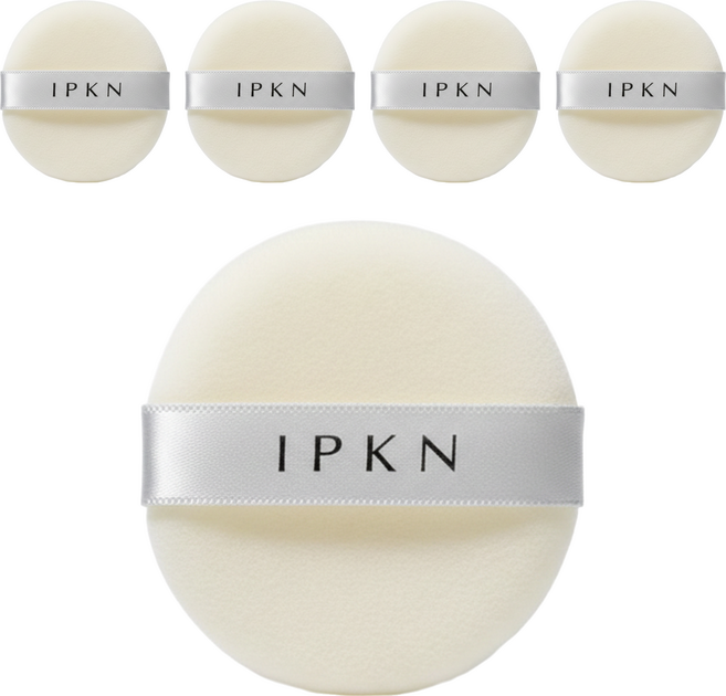 IPKN 大型蜜粉粉撲, 5個, 單一顏色