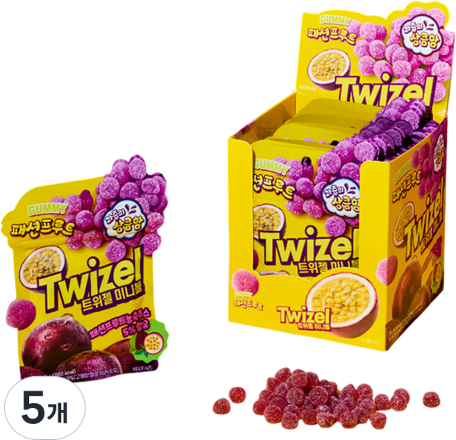 Twizzel 迷你球百香果 12入, 324g, 5個