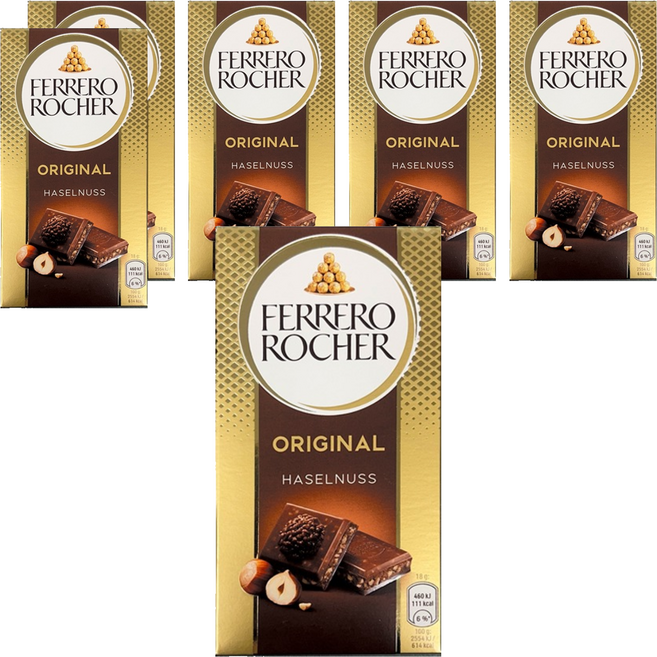 FERRERO ROCHER 金莎 榛果巧克力片, 90g, 6盒