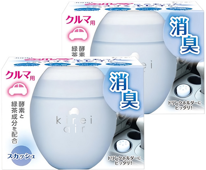 HARUKADO 晴香堂 kirei air 粉彩系列 車用芳香膏 95g, 清新蘇打, 2盒