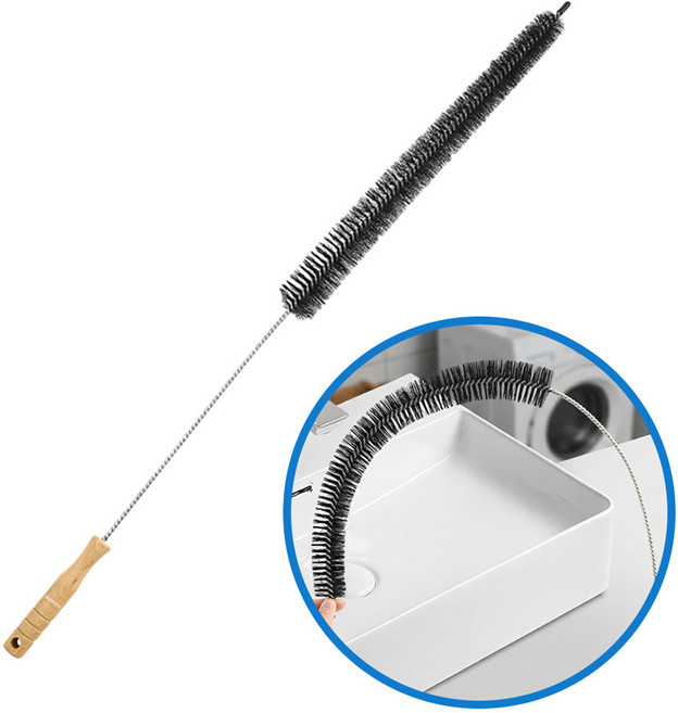 마노하 세탁기 내부 드럼 건조기 청소 긴 손잡이형 브러쉬, 혼합색상, 1개